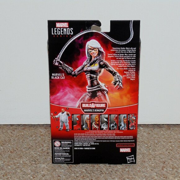 2018 Hasbro Marvel Legends Spider-Man 6" Black Cat MIB Brand New BAF Kingpin - Picture 2 of 10
